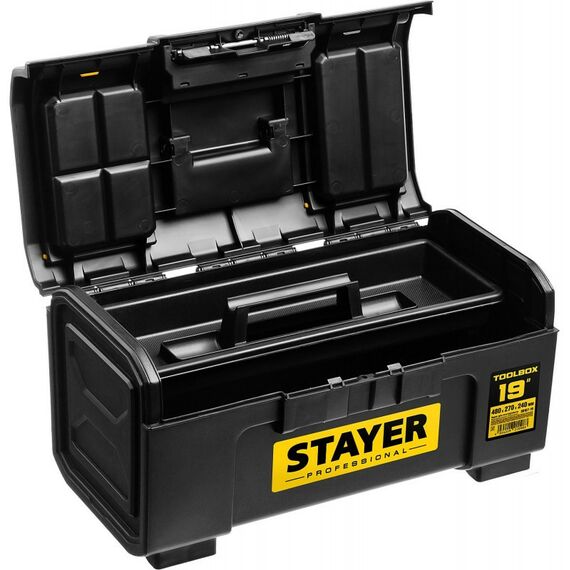 Ящики и сумки для инструмента: Ящик для инструмента STAYER Professional TOOLBOX-19 пластиковый [38167-19] фотографии