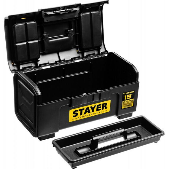 Ящики и сумки для инструмента: Ящик для инструмента STAYER Professional TOOLBOX-19 пластиковый [38167-19] фотографии