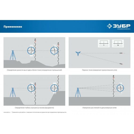 Рейки, линейки, прочие приспособления: Рейка геодезическая Зубр РГ 5 [34948-5] фотографии