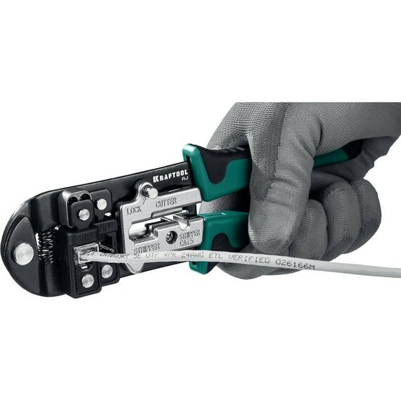 Электромонтажный инструмент: Кримпер универсальный KRAFTOOL RJ RJ45, RJ11/RJ12 [22699] фотографии