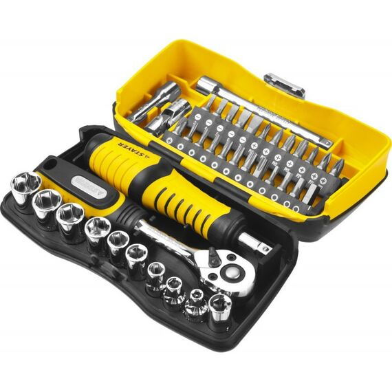 Наборы инструментов и ключи: Универсальный набор инструмента STAYER PRO Compact 39 39 предметов [25135-H39] фотографии