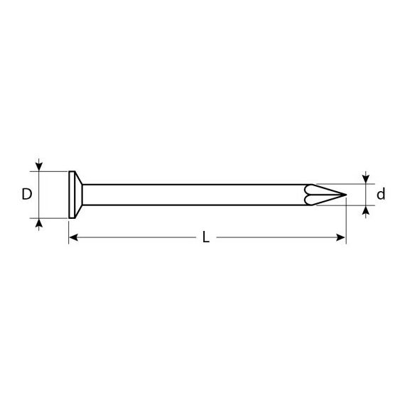 Гвозди: Гвозди строительные оцинкованные Зубр 32 х 1.8 мм ГОСТ 4028-63, 5 кг [305030-18-032] фотографии