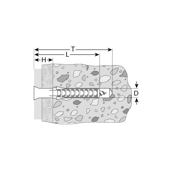 Дюбели: Дюбель рамный нейлоновый Зубр Профессионал 10 x 135 мм в комплекте с оцинкованным шурупом, шлиц Pz, 50 шт [4-301455-10-135] фотографии