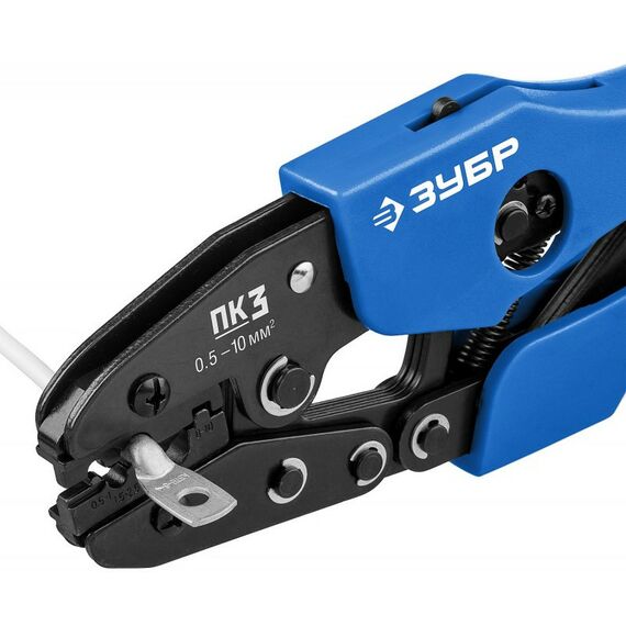 Электромонтажный инструмент: Пресс-клещи Зубр Профессионал ПК-3 для медных наконечников и гильз 0,5 - 10 мм.кв [45456-3] фотографии