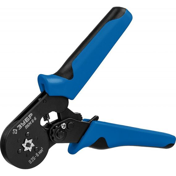 Электромонтажный инструмент: Пресс-клещи Зубр Профессионал ПКМ-6-6 для втулочных наконечников 0.25 - 6 мм.кв [22654_z01] фотографии