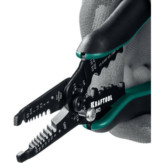 Электромонтажный инструмент: Стриппер многофункциональный KRAFTOOL PK-60 0.5 - 6 мм2 [22658] фотографии