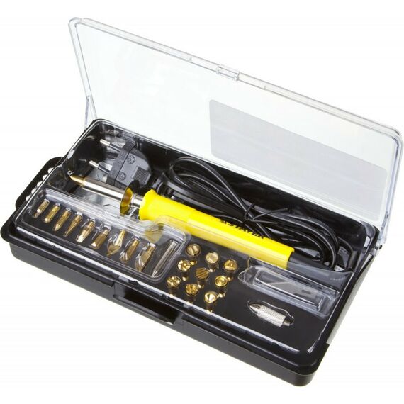 Паяльное оборудование: Прибор для выжигания, пайки и резки STAYER 45227 3 в 1 30Вт, в наборе 20 насадок, в кейсе [45227] фотографии