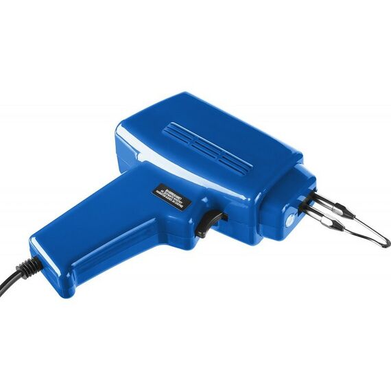 Паяльное оборудование: Импульсный паяльник в наборе Зубр 55412-H4 150Вт, нагрев 6 сек., канифоль, припой, 2 сменных жала, в кейсе фотографии