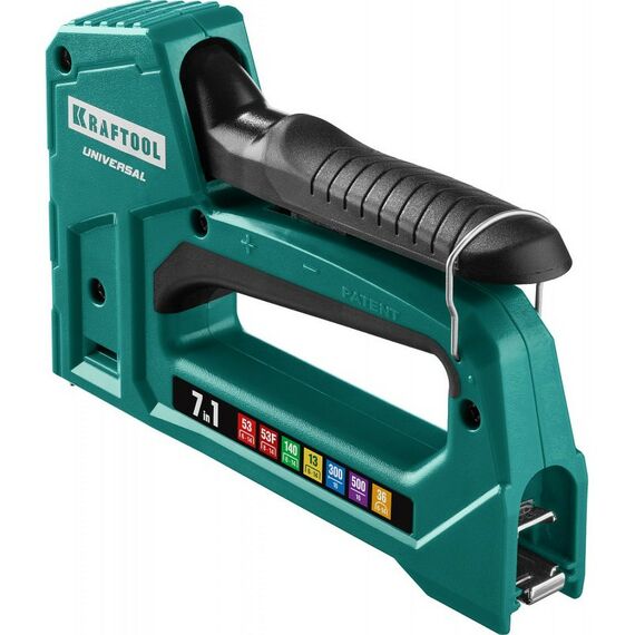 Степлеры: Универсальный лёгкий степлер KRAFTOOL Universal 31524 7-в-1: 53(6-14мм)/140(8-14 мм)/13/ 53F/36/500 фотографии