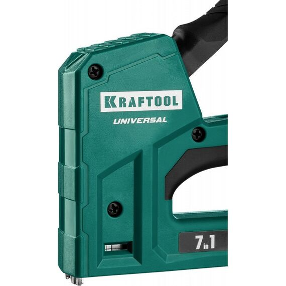 Степлеры: Универсальный лёгкий степлер KRAFTOOL Universal 31524 7-в-1: 53(6-14мм)/140(8-14 мм)/13/ 53F/36/500 фотографии