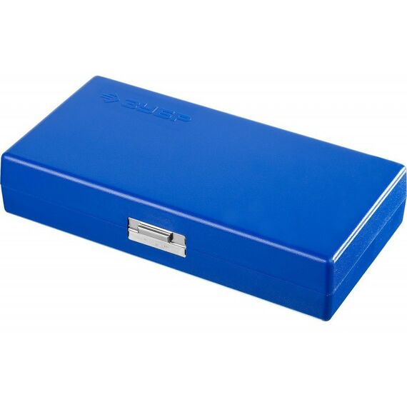 Метчики, плашки: Набор метчиков и плашек Зубр 28120-H18 18 предметов,  в пластиковом боксе, сталь 9ХС [28120-H18] фотографии