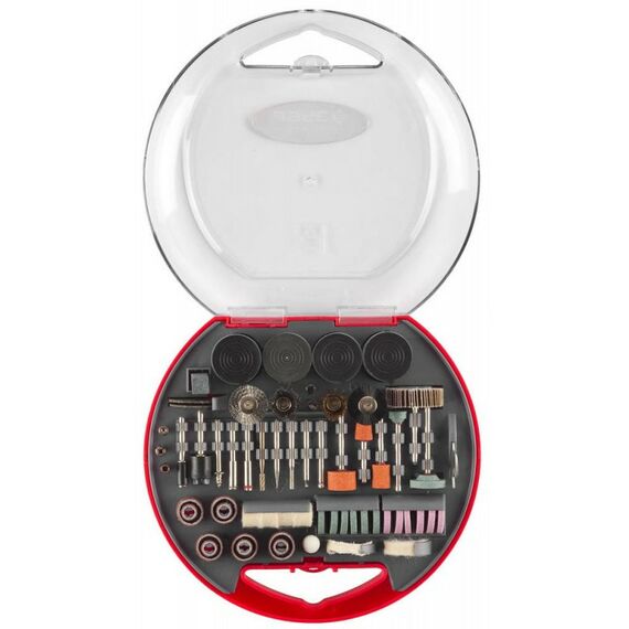 Прямошлифовальные машины (граверы): Набор мини-насадок для гравировальных машин Зубр 35900-H180 180 предметов фотографии