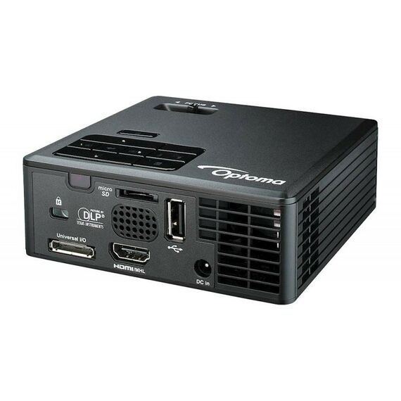 Проекторы: Проектор Optoma ML750e DLP, LED, WXGA 1280x800, 700Lm, 15000:1, HDMI, USB, MHL, MicroSD, 1x1W speaker, 3D Ready, led 20000hrs, Black, 0.38 кг [95.8UA02GC1E] фотографии