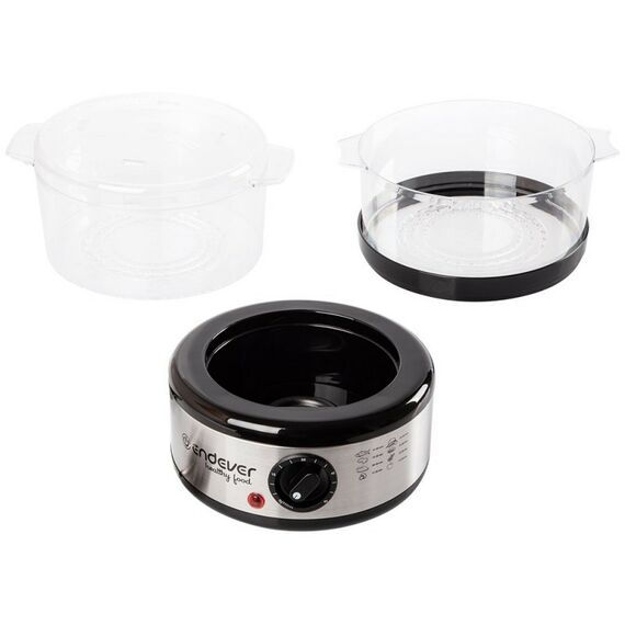 Пароварки: Пароварка Endever Vita-165 черный/стальной [90033] фотографии