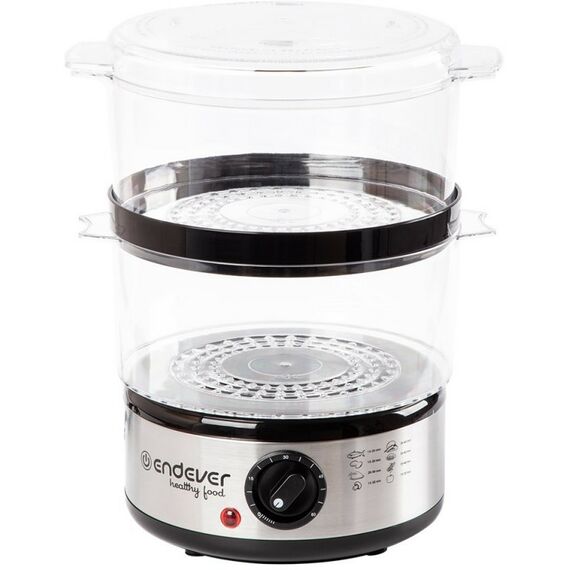 Пароварки: Пароварка Endever Vita-165 черный/стальной [90033] фотографии