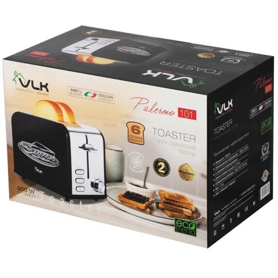 Тостеры: Тостер VLK Palermo 101 черный [90281] фотографии
