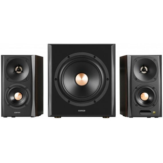 Колонки: Колонки Edifier S360DB Brown 2x40W + Wireless Subwoofer 75W, дерево, Bluetooth, ПДУ фотографии