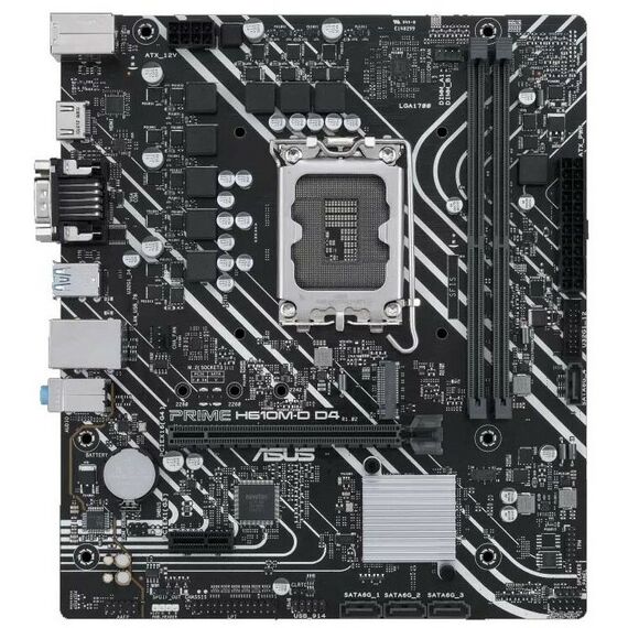 Материнские платы: Материнская плата Asus PRIME H610M-D D4 LGA1700 <H610> PCI-E Dsub+HDMI GbLAN SATA MicroATX 2DDR4 RTL фотографии