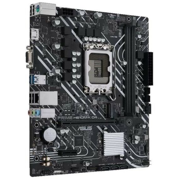Материнские платы: Материнская плата Asus PRIME H610M-K D4 LGA1700 <H610> PCI-E Dsub+HDMI GbLAN SATA MicroATX 2DDR4 (RTL) фотографии