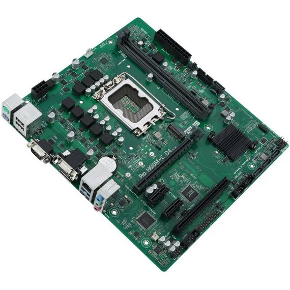 Материнские платы: Материнская плата Asus PRO H610M-C D4-CSM LGA1700 <H610> PCI-E Dsub+HDMI+DP GbLAN SATA MicroATX 2DDR4 (RTL) фотографии