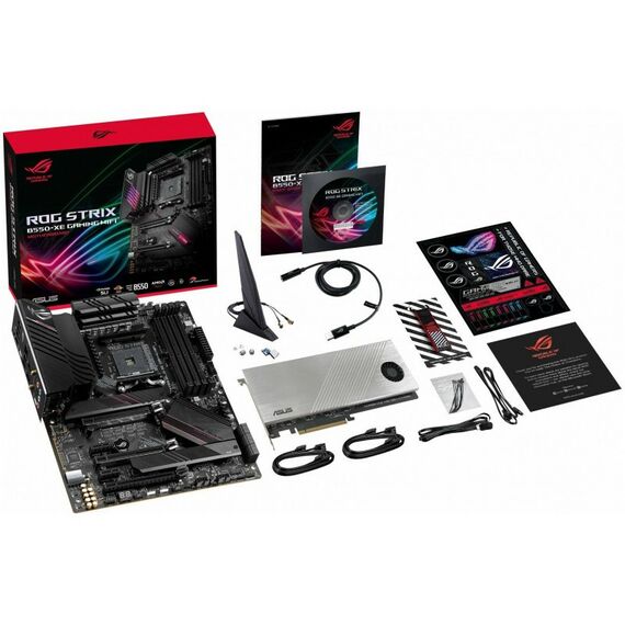 Материнские платы: Материнская плата Asus ROG STRIX B550-XE GAMING WIFI AM4 <B550> 3xPCI-E HDMI+DP 2.5GbLAN+WiFi+BT SATA  ATX 4DDR4 (RTL) фотографии