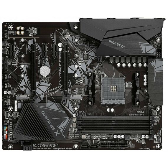Материнские платы: Материнская плата GigaByte B550 GAMING X V2 AM4 <B550> 2xPCI-E DVI+HDMI GbLAN SATA RAID ATX 4DDR4 (RTL) фотографии