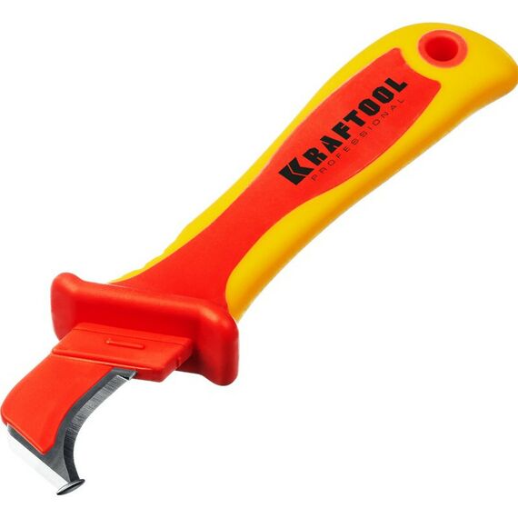 Диэлектрический инструмент: Нож электрика диэлектрический KRAFTOOL KN-7 с "пяткой", изогнутый [45400] фотографии