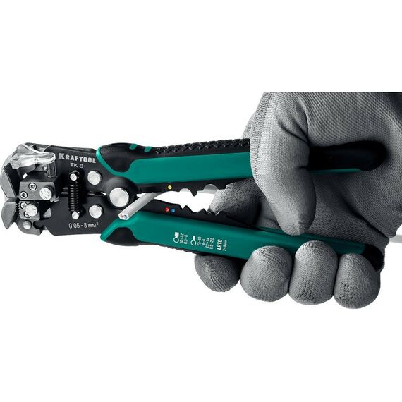 Электромонтажный инструмент: Стриппер автоматический многофункциональный KRAFTOOL TK-8 0.05 - 8 мм2 [22637] фотографии