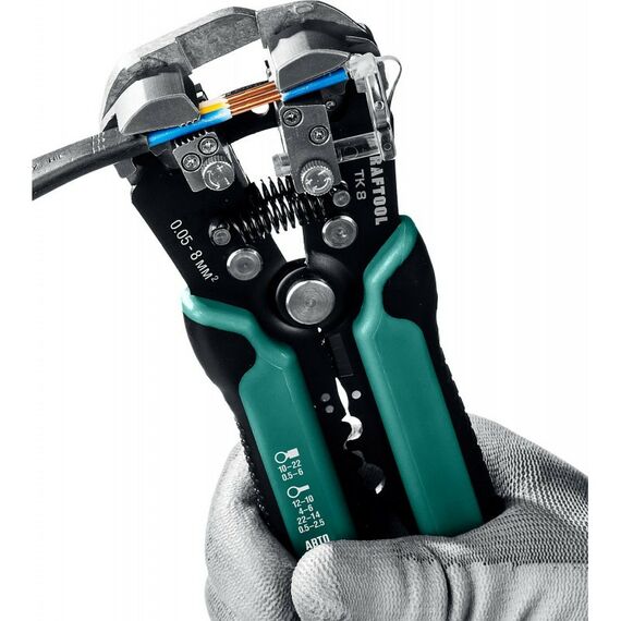 Электромонтажный инструмент: Стриппер автоматический многофункциональный KRAFTOOL TK-8 0.05 - 8 мм2 [22637] фотографии