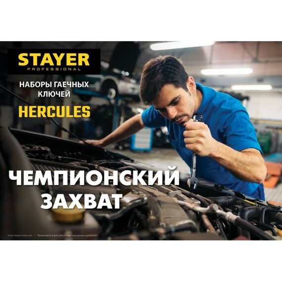 Наборы инструментов и ключи: Набор гаечных ключей универсальный STAYER HERCULES 6 - 32 мм 47 шт [27082-H47] фотографии