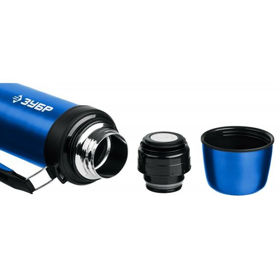 Термосы, контейнеры, бидоны, канистры: Термос туристический Зубр ЭКСПЕРТ 1000мл с ручкой [48160-1000] фотографии