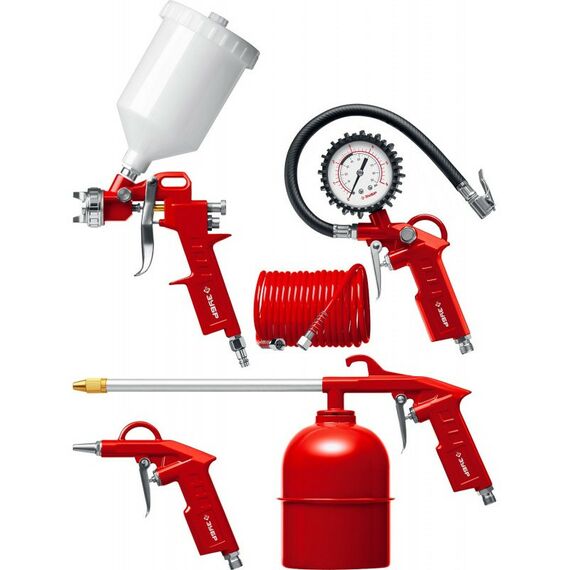 Принадлежности для пневмоинструмента: Набор пневмоинструмента Зубр MS-5G универсальный, 5 предметов [06459-H5_z01] фотографии