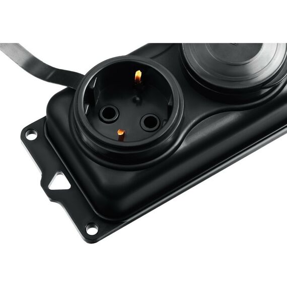 Удлинители электрические: Силовой удлинитель Зубр Профессионал КГ 325-Ш3 КГ 3х2.5 5м 3гн. 4000Вт IP44 [55024-05] фотографии