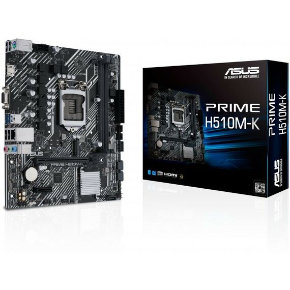 Материнские платы: Материнская плата Asus PRIME H510M-K LGA1200 <H510> PCI-E Dsub+HDMI GbLAN SATA MicroATX 2DDR4 (RTL) фотографии