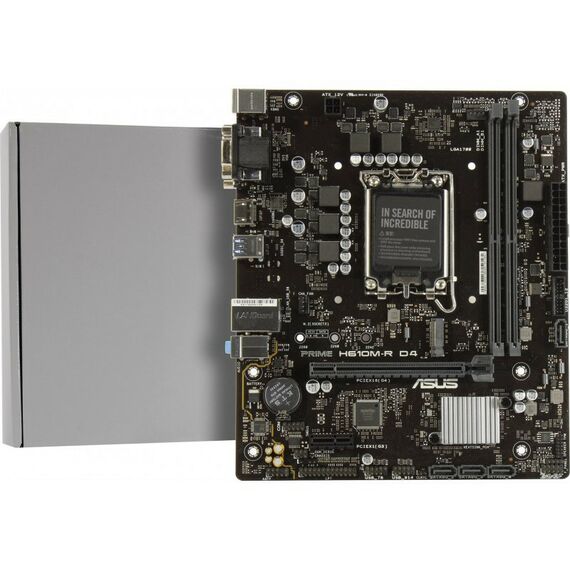 Материнские платы: Материнская плата Asus PRIME H610M-R D4-SI LGA1700 <H610> PCI-E Dsub+HDMI+DVI GbLAN SATA MicroATX 2DDR4 RTL фотографии