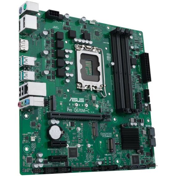 Материнские платы: Материнская плата Asus PRO Q670M-C-CSM LGA1700 <Q670> PCI-E HDMI+2xDP GbLANSATA MicroATX 4DDR5 (RTL) фотографии