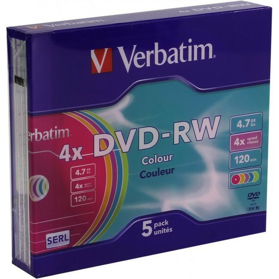 DVD±RW, DVD±R, DVD RAM диски: DVD-RW диск Verbatim 4.7Gb 4x <уп. 5 шт> [43563] фотографии