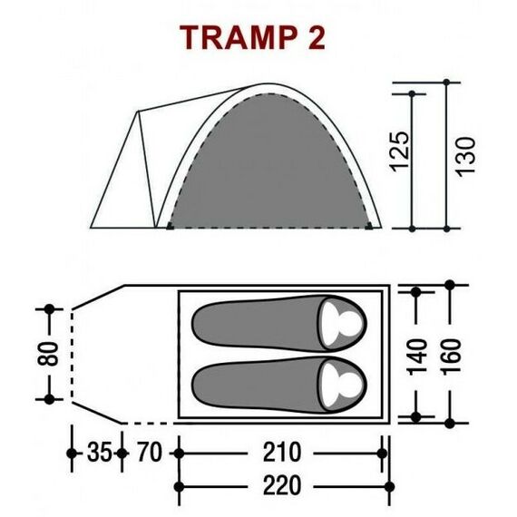 Палатки: Палатка INDIANA TRAMP 2 зеленый, 325*160*130 см, 4.1 кг фотографии