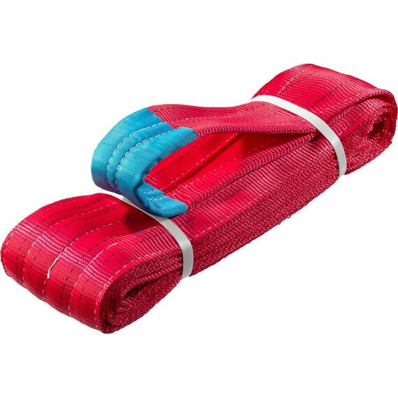 Лебедки, тали, тельферы: Текстильный петлевой строп Зубр СТП-5/4 красный, г/п 5 т, длина 4 м [43555-5-4] фотографии