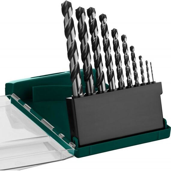 Буры, пики, коронки, сверла: Набор сверл по металлу KRAFTOOL HSS-G 10шт(1-10мм) сталь М2(S6-5-2) [29651-H10] фотографии