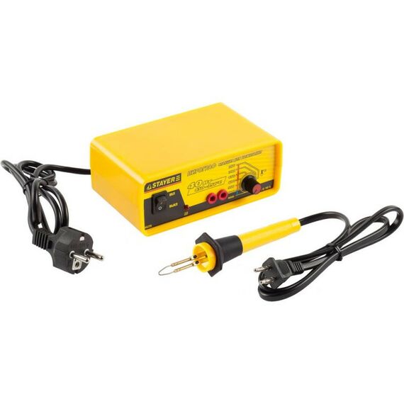 Паяльное оборудование: Прибор для выжигания (Пирограф) STAYER PROTerm 40Вт диапазон нагрева 450-750°С, 2 сменных жала [45228] фотографии