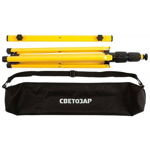 Лампы, светильники, ночники: Штатив переносной для 2-х прожекторов СВЕТОЗАР 56922-B 1.6м, сумка фотографии