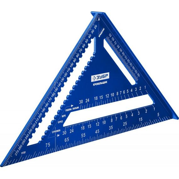 Угломеры, уклономеры: Универсальный кровельный угольник Зубр Кровельщик 300 мм 5-в-1 [34391-30] фотографии