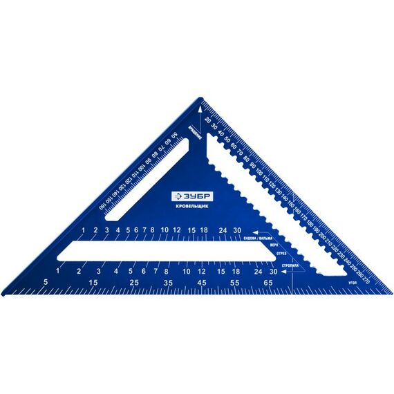 Угломеры, уклономеры: Универсальный кровельный угольник Зубр Кровельщик 300 мм 5-в-1 [34391-30] фотографии