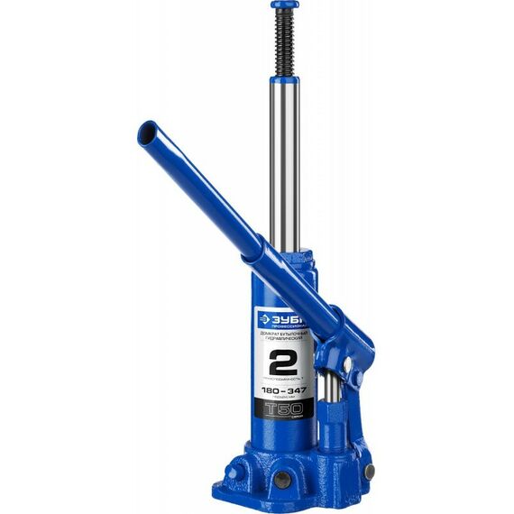 Домкраты: Домкрат бутылочный гидравлический Зубр Профессионал 2т 180-347мм [43060-2] фотографии