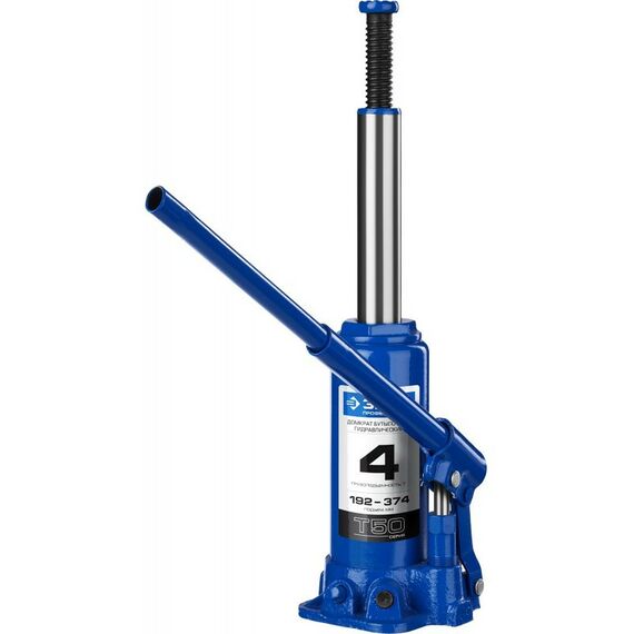 Домкраты: Домкрат бутылочный гидравлический Зубр Профессионал 4т 192-374мм [43060-4] фотографии