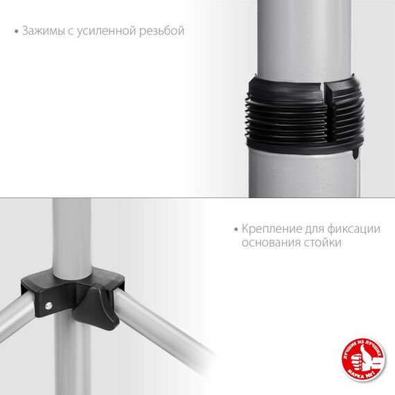 Лампы, светильники, ночники: Телескопический штатив для 2х прожекторов Зубр Профессионал ТШ-2 1.6м [56932] фотографии