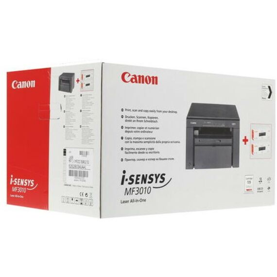 Многофункциональные устройства: Многофункциональное устройство Canon i-SENSYS MF3010 Bundle A4, 18 стр/мин, 64Mb, лазерное МФУ, USB2.0, 2 картриджа [5252B034] фотографии