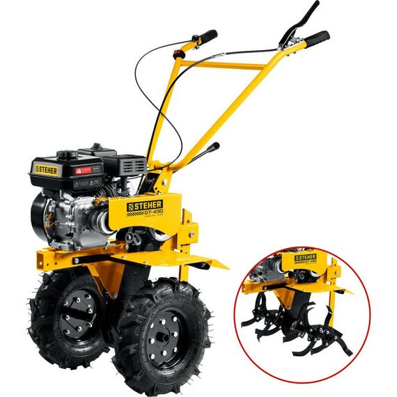 Тракторы и мотоблоки: Бензиновый мотоблок STEHER GT-430 с понижающей передачей, 7 л.с. фотографии