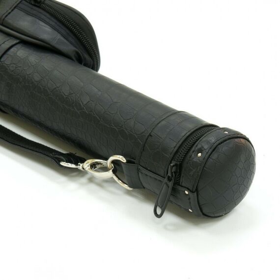 Чехлы для бильярдных киев: Тубус для кия Classic Action 1/1 черный/кроко, 93 см, вн.разм 88 см, карман 13 см фотографии